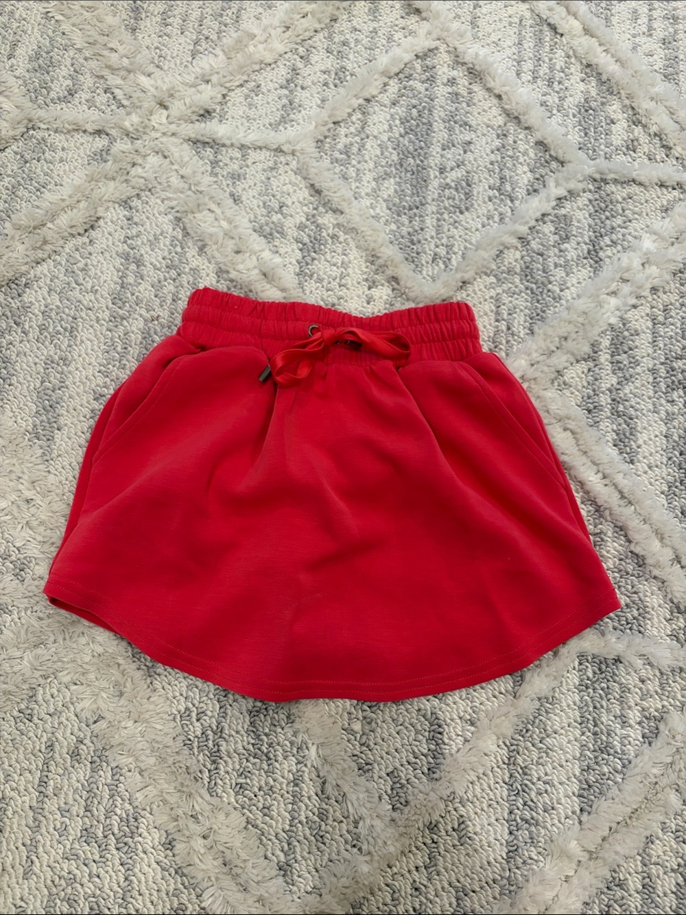 Girls' Red Drawstring A-Line Skirt - Kids Bottoms